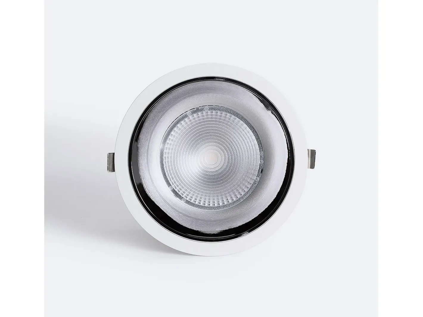 Ledkia Iluminación Exterior-Downlight LED 40W Circular Premium CRI90 Corte Ø 180 mm 2700K Blanco Cálido Transparente