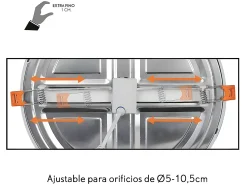 Hot AKUNADECOR Downlight 8w Empotrable Corte Ajustable 5-10,5d Lejania Blanco
