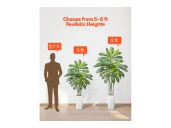 Discount Dracaena Artificial SucceBuy, 1,5 m, Planta Artificial Tropical en Maceta Blanca, Falso Árbol Tropical, Planta Falsa Hojas Polietileno para Salón, Oficina Verde