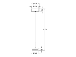 Sale Dunk - Lámpara colgante individual de latón satinado de Fabas Luce - LED regulable de 8 W, diseño moderno Amarillo