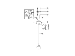 Sale Dunk - Lámpara colgante individual de latón satinado de Fabas Luce - LED regulable de 8 W, diseño moderno Amarillo