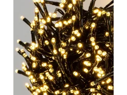 Outlet ECD Germany Luces navideñas 2016 LEDs 14,5m blanco cálido guirnalda luminosa impermeable interior/exterior IP44 iluminación para árbol de navidad Verde