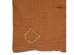 Atmosphera for Kids Edredón de gasa de algodón 100 x 140 cm Marru00f3n Discount