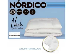 Ropa De Cama-Edredón nórdico Noah 300g/m² 100% microfibra costuras termoselladas 220x220 cm Blanco