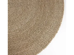 Bazar Bizar Alfombra De Salón|Alfombra Redonda-El Cuchillo De Queso Palm Tree - Dorado Color natural claro