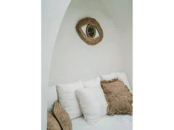 Bazar Bizar Espejo De Pared|Espejo-El Espejo Raffia Eye - Natural - M Color natural claro