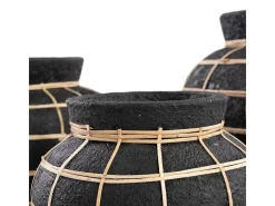 Best Bazar Bizar El Jarrón Belly - Natural - L Negro