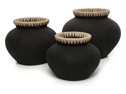 Bazar Bizar El Jarrón Styly - Natural - M Negro