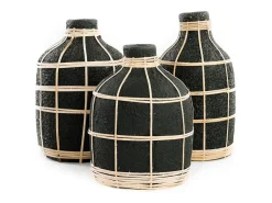 Bazar Bizar Jarrón-El Jarrón Whoopy - Natural - M Negro