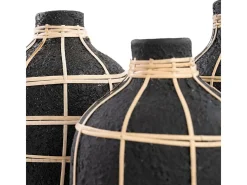 Bazar Bizar Jarrón-El Jarrón Whoopy - Natural - M Negro