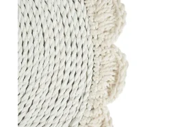 Bazar Bizar Mantelería-El Mantel Individual Macrame Marriage - Natural Blanco