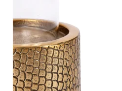 Bazar Bizar El Portavelas Croco Con Cristal - Latón - L Dorado Best