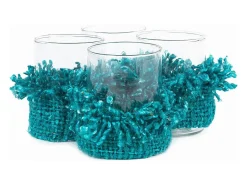 Bazar Bizar Portavelas Y Vela-El Portavelas Oh My Gee - Aqua - M Azul