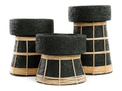Sale Bazar Bizar El Portavelas Serene - Negro Natural - M Multicolor