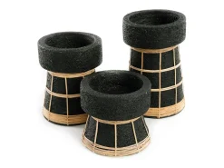 Best Bazar Bizar El Portavelas Serene - Negro Natural - S Multicolor