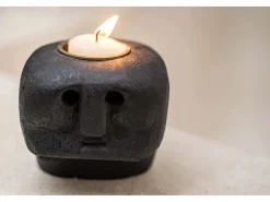 Bazar Bizar Portavelas Y Vela-El Sumba Stone #27 Portavelas Negro