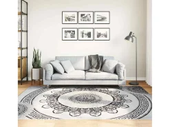 Garden Furniture Alfombra De Salón-Elsje Alfombra lavable antideslizante multicolor 160x230 cm Gris