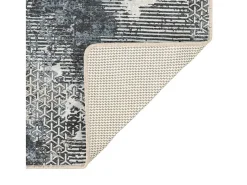 Garden Furniture Alfombra De Salón-Elsje Alfombra lavable antideslizante multicolor 80x300 cm Gris