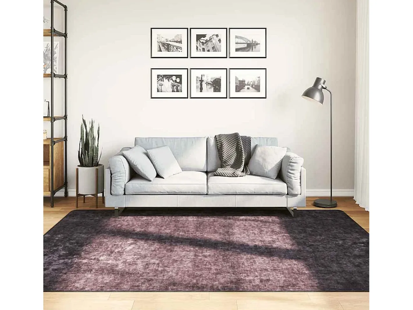 Sale Garden Furniture Elsje Alfombra lavable antideslizante 160x230 cm Gris antracita