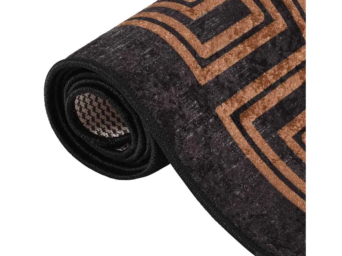 New Garden Furniture Elsje Alfombra lavable antideslizante y dorado 160x230 cm Negro