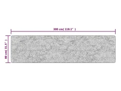 Garden Furniture Alfombra De Salón-Elsje Alfombra lavable antideslizante claro 80x300 cm Beige