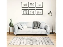 Best Garden Furniture Elsje Alfombra lavable antideslizante negro y 80x150 cm Blanco