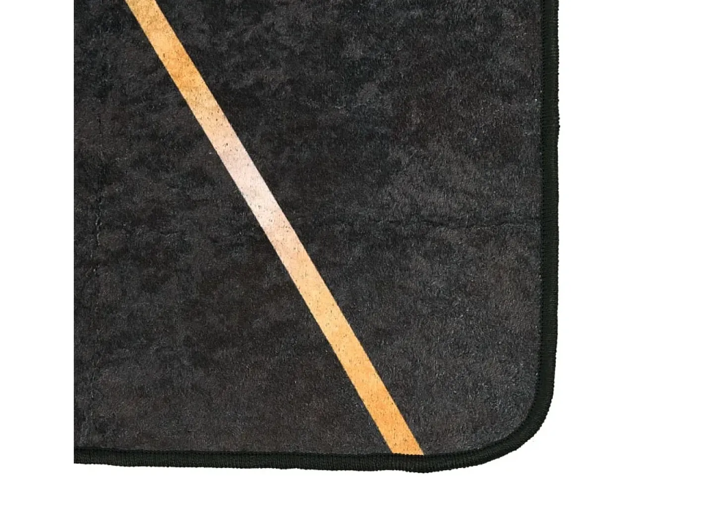 Discount Garden Furniture Elsje Alfombra lavable antideslizante y dorado 160x230 cm Negro