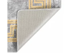 Garden Furniture Alfombra De Salón-Elsje Alfombra lavable antideslizante 80x300 cm Gris