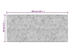 Garden Furniture Alfombra De Salón-Elsje Alfombra lavable patchwork antideslizante multicolor 80x300 cm Gris