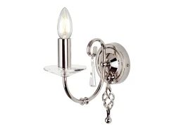 Aplique Para Pared-Elstead Aegean 1 ljus inomhusljus vägglampa polerad nickel, E14 Gris