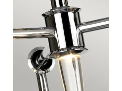Elstead Agatha 3 Ljus Multi Arm Taklampa Polerad Krom IP44, G9 Gris