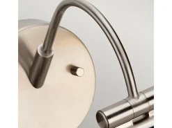 Aplique Para Pared-Elstead Alton LED 1 Ljus Liten Bild Vägglampa Borstad Nickel Gris