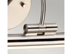 Elstead Alton LED 1 Ljus Stor Bild Vägglampa Borstad Nickel Gris Clearance