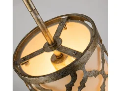 Lámpara Suspendida-Elstead Arabella 1 Light Ceiling Mini Duo-Mount Pendel Guld, E27 Dorado