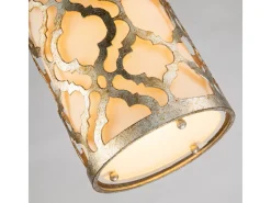 Lámpara Suspendida-Elstead Arabella 1 Light Ceiling Mini Duo-Mount Pendel Guld, E27 Dorado