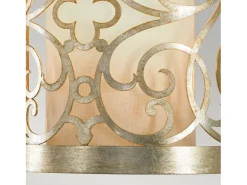 Aplique Para Pared-Elstead Arabesque 1 ljus inomhusvägglampa Silver Leaf, E14 Plateado