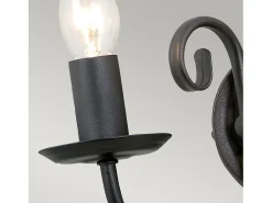 Elstead Artisan 2 ljus inomhusljus vägglampa svart, E14 Negro Clearance