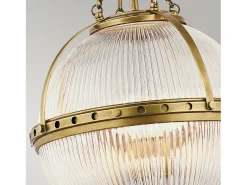 Elstead Aster 3 Light Globe Takhänge Mässing, E14 Camel Outlet