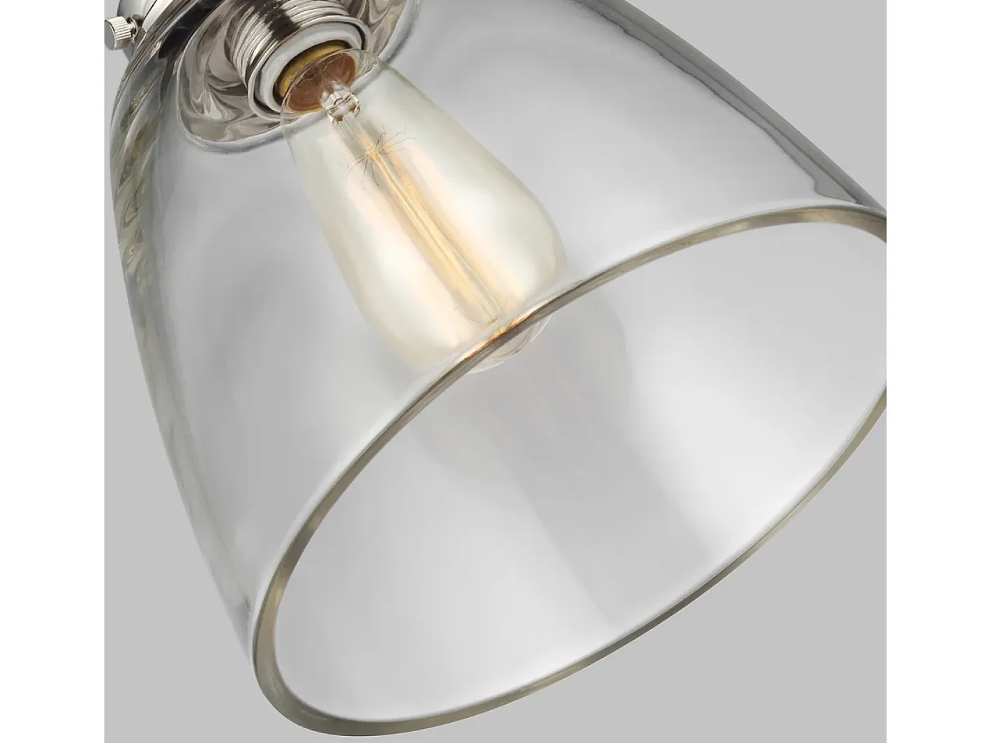 Sale Elstead Baskin 1 ljuskupol takhänge polerad nickel, E27 Gris
