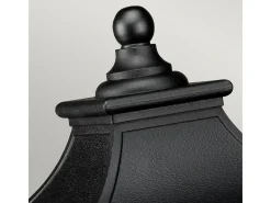 Elstead Bedford 1 Lätt Medium Piedestal Lantern - Mystic Black Finish, E27 Negro Hot