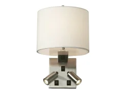 Online Elstead Belmont 3 ljus inomhus vägglampa Borstad nickel, E14 Gris