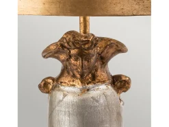 Hot Elstead Bienville 1 ljus bordslampa guld, silver, E27 Plateado