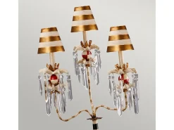 Elstead Birdland 1 ljus bordslampa svart, guld, kristall, E27 Negro Sale