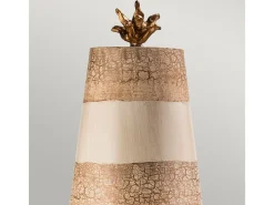 Sale Elstead Birdland 1 ljus bordslampa svart, guld, kräm, E27 Negro