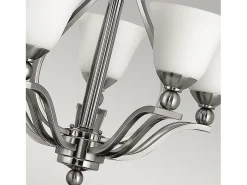 Elstead Bolla 5 Ljus ljuskrona med flera armar i borstad nickelfinish, E27 Gris