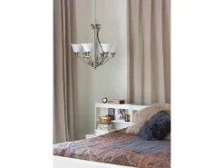 Elstead Bolla 5 Ljus ljuskrona med flera armar i borstad nickelfinish, E27 Gris