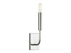 Elstead Brianna 1 ljus vägglampa, polerad nickel, E14 Gris Hot