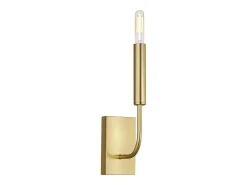 New Elstead Brianna 1 ljus vägglampa, polerad mässing, E14 Camel