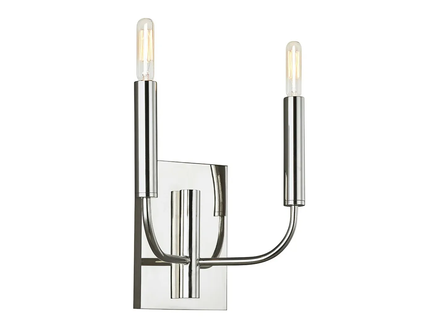 Aplique Para Pared-Elstead Brianna 2 ljus vägglampa, polerad nickel, E14 Gris