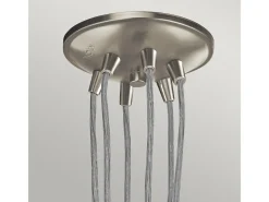 Elstead Brinley 6 Light Cluster Pendel Borstad Nickel, E27 Gris